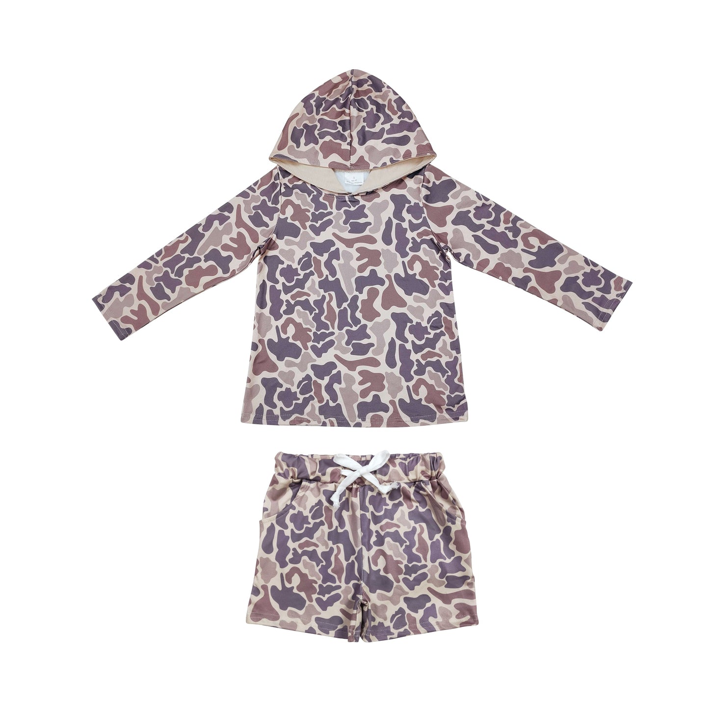 Sibling Baby Boys Long Sleeve Southern Camo Drip Sprinkles Hoodies Pockets Shorts Clothes Sets