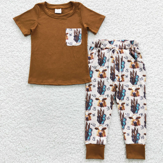 boys wild west tops bottoms sets BSPO0107