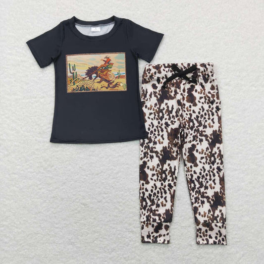 BSPO0149 toddler boy clothes cowboy ink pattern outfit