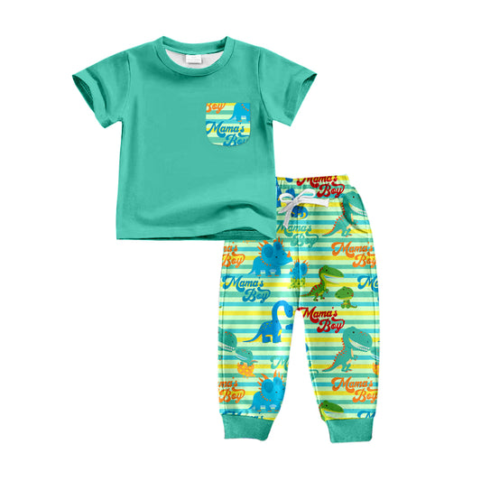 10.11 pre-order BSPO0204 boys mama’s boy Dinosaur bottoms sets