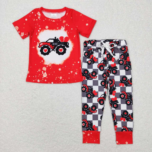 BSPO0227 toddler boy clothes sad truck outfit