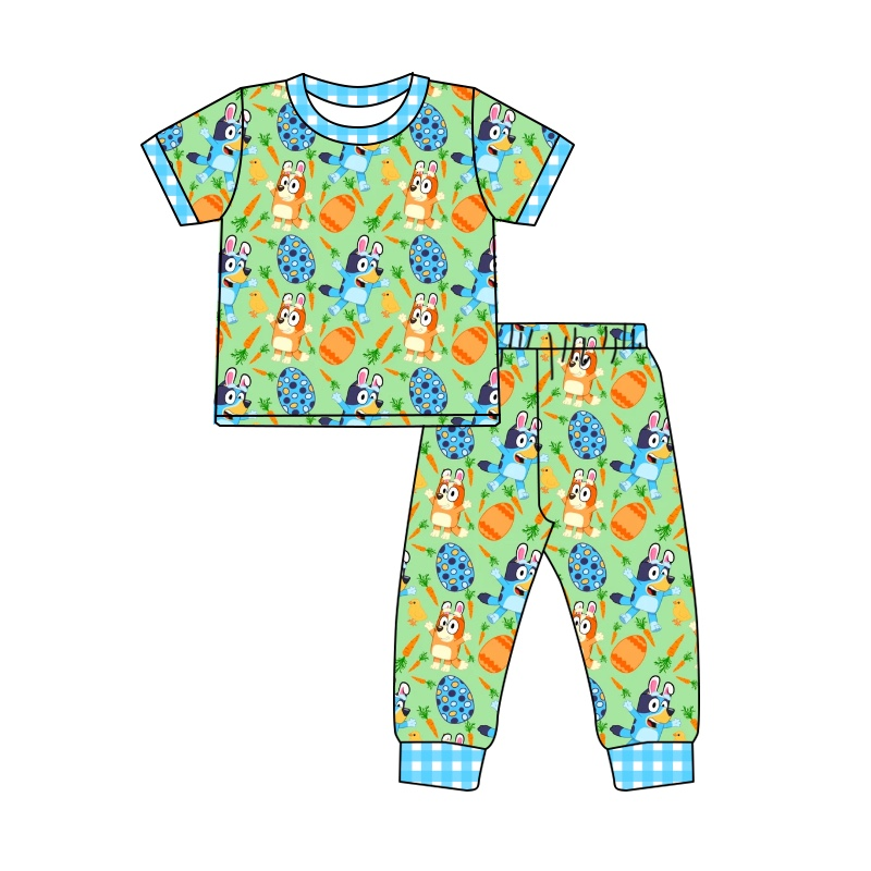 pre-order BSPO0273 baby boy clothes boy cartoon dog easter outfit