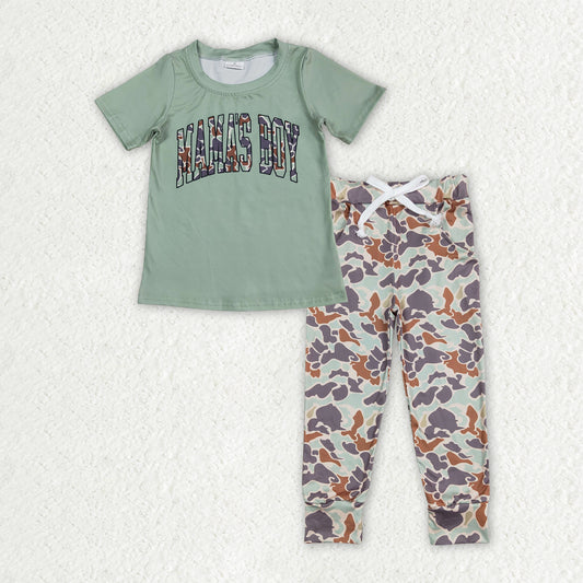 BSPO0575 baby boys clothes mama's boy pants clothes sets