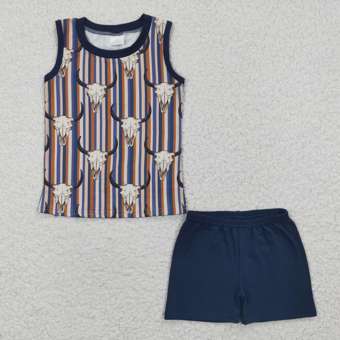 Sibling Baby Boys Sleeveless Tee Shirt Top Smiles Western Howdy Shorts Clothes Sets