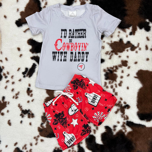 Be A Cowboy t-shirts+shorts sets BSSO0243
