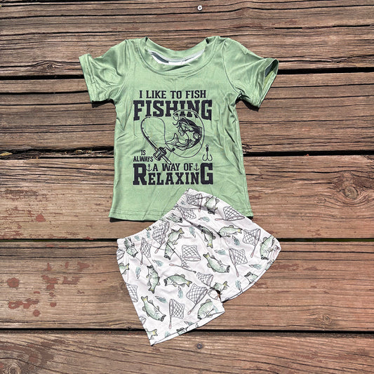Fishing t-shirts shorts sets BSSO0257