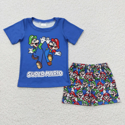 boys cartoon t-shirts+shorts sets BSSO0258