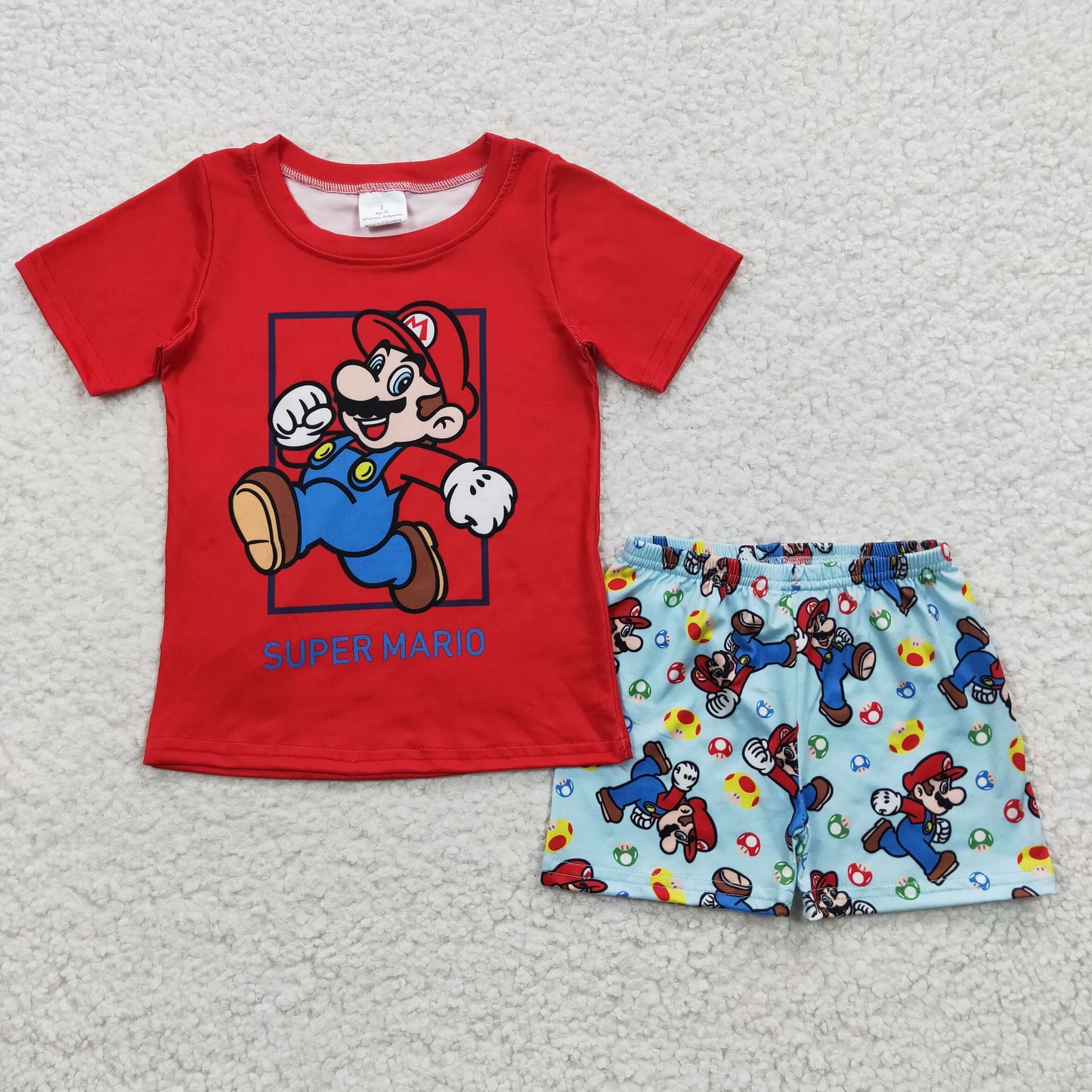 boys cartoon t-shirts+shorts sets BSSO0259