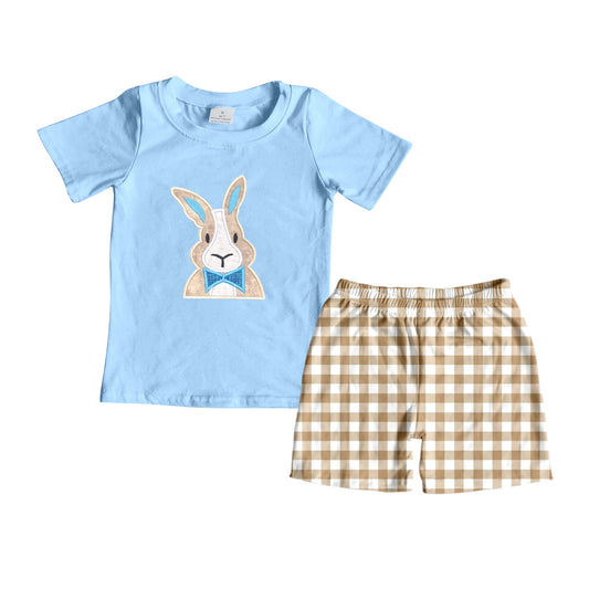 10.11 pre-order BSSO0292 baby boy clothes Easter embroidery summer shorts set