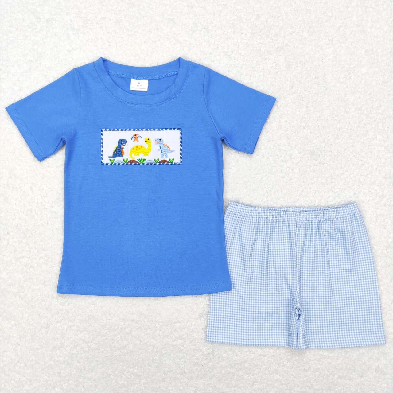 BSSO0293 baby boy clothes dinosaur boy summer shorts set