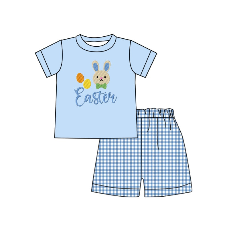 pre-order BSSO0298 baby boy clothes bunny easter summer shorts set