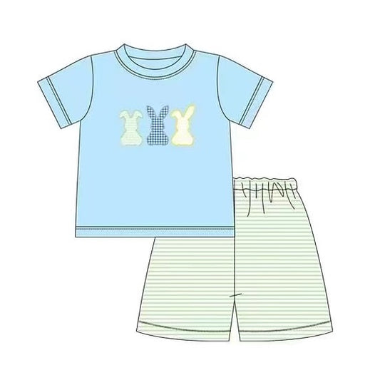 pre-order BSSO0309 baby boy clothes easter bunny summer shorts set