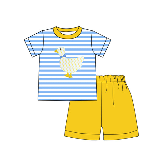 pre-order BSSO0312 baby boy clothes duck summer shorts set