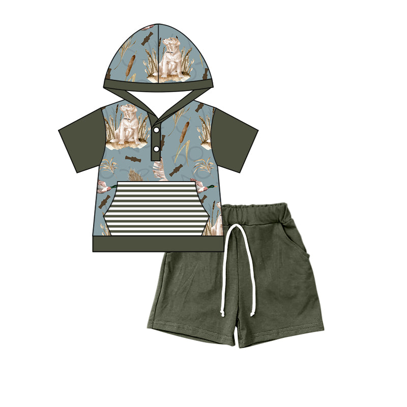 pre-order BSSO0316 baby boy clothe shunting dog summer set