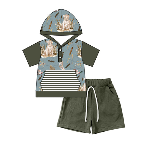 pre-order BSSO0316 baby boy clothe shunting dog summer set