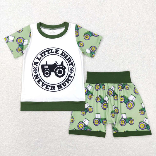 BSSO0328 baby boy clothes truck summer shorts set