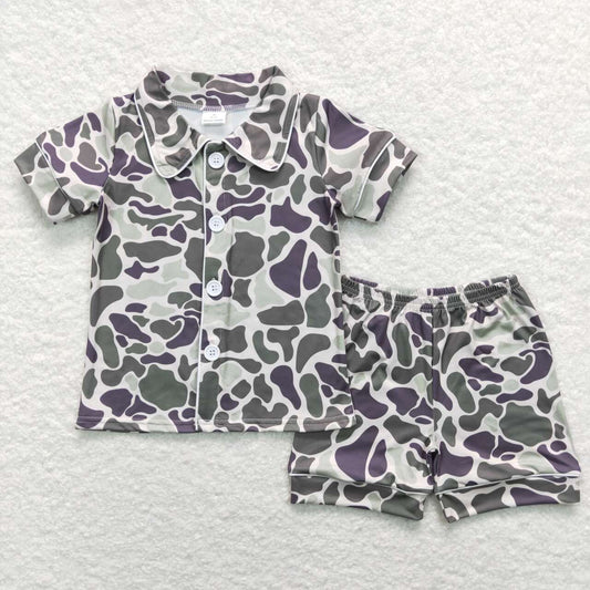 BSSO0332 baby boy clothes camo summer shorts set