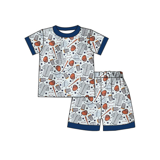 pre-order BSSO0334 baby boy clothes baseball summer shorts set