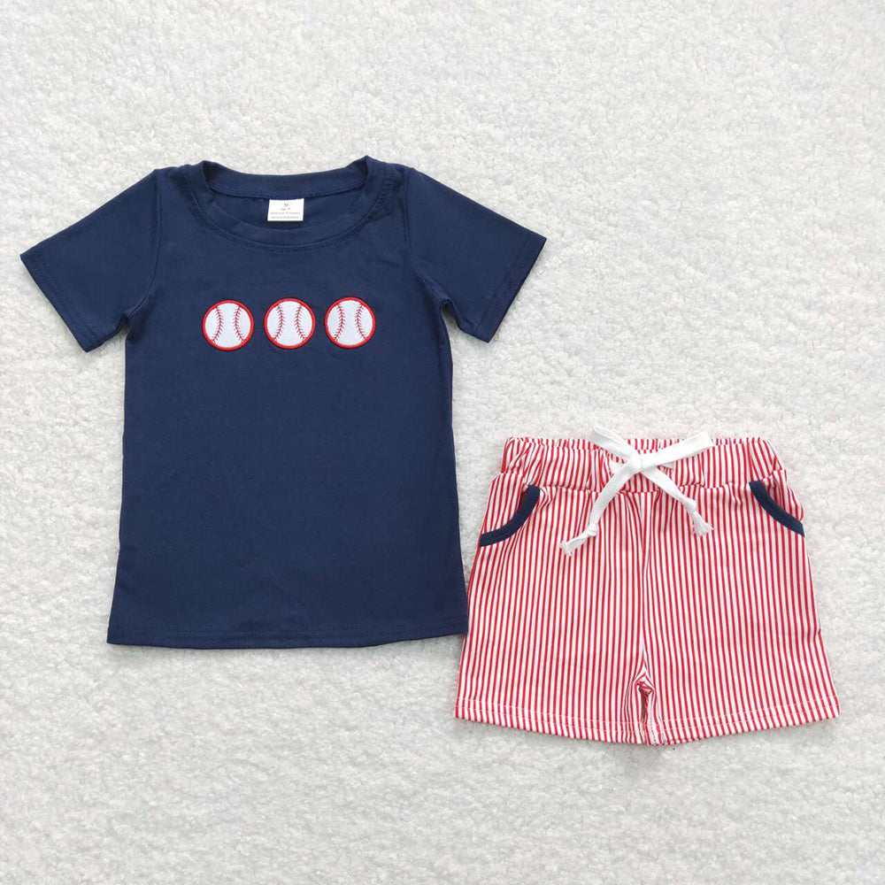 BSSO0351 boy clothes baseball summer outfit
