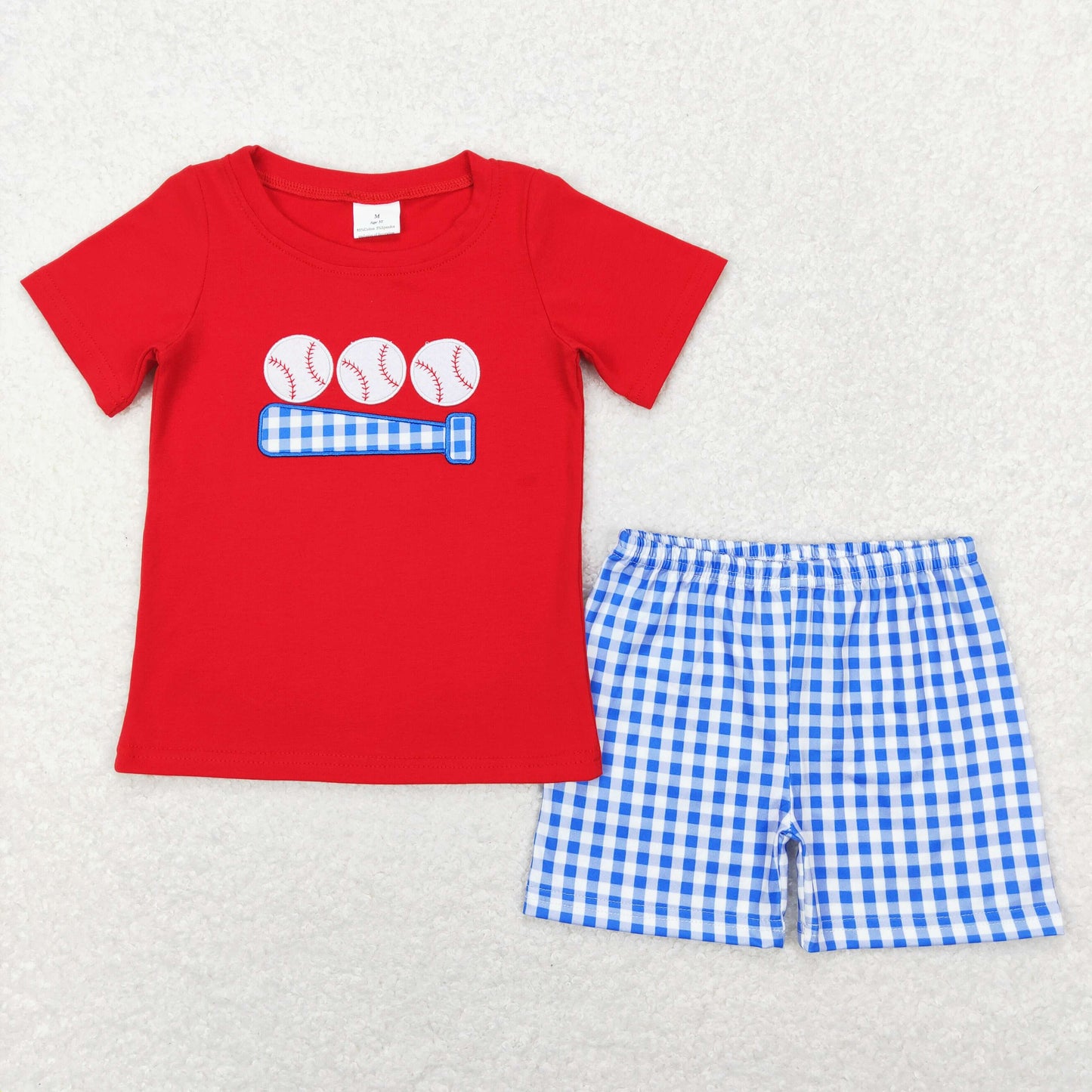 Sibling Baby Boys Embroidery Baseball Summer Shorts Sets Clothes Sets