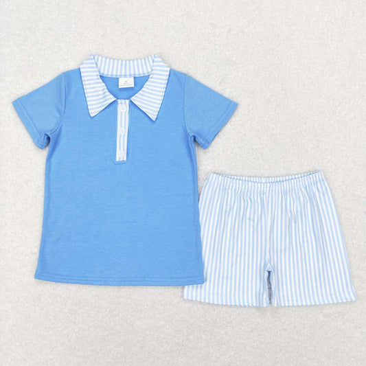 BSSO0402 baby boy clothes boy blue summer outfit