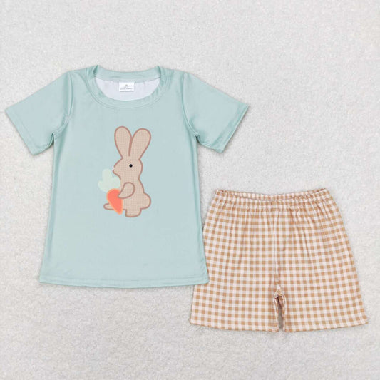 BSSO0407 baby boy clothes bunny rabbit  boy easter summer outfit