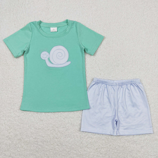BSSO0571 baby boy clothes snails boy summer outfit