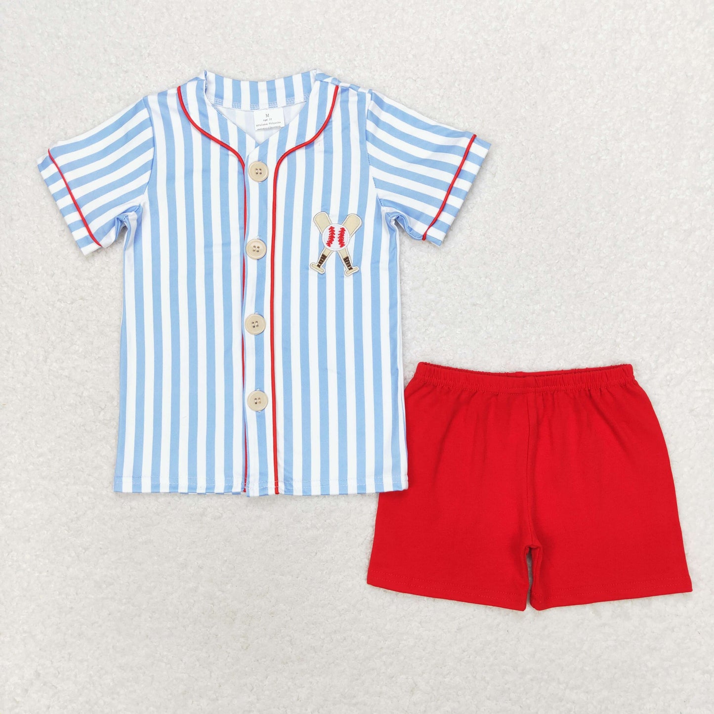 Sibling Baby Boys Embroidery Baseball Summer Shorts Sets Clothes Sets