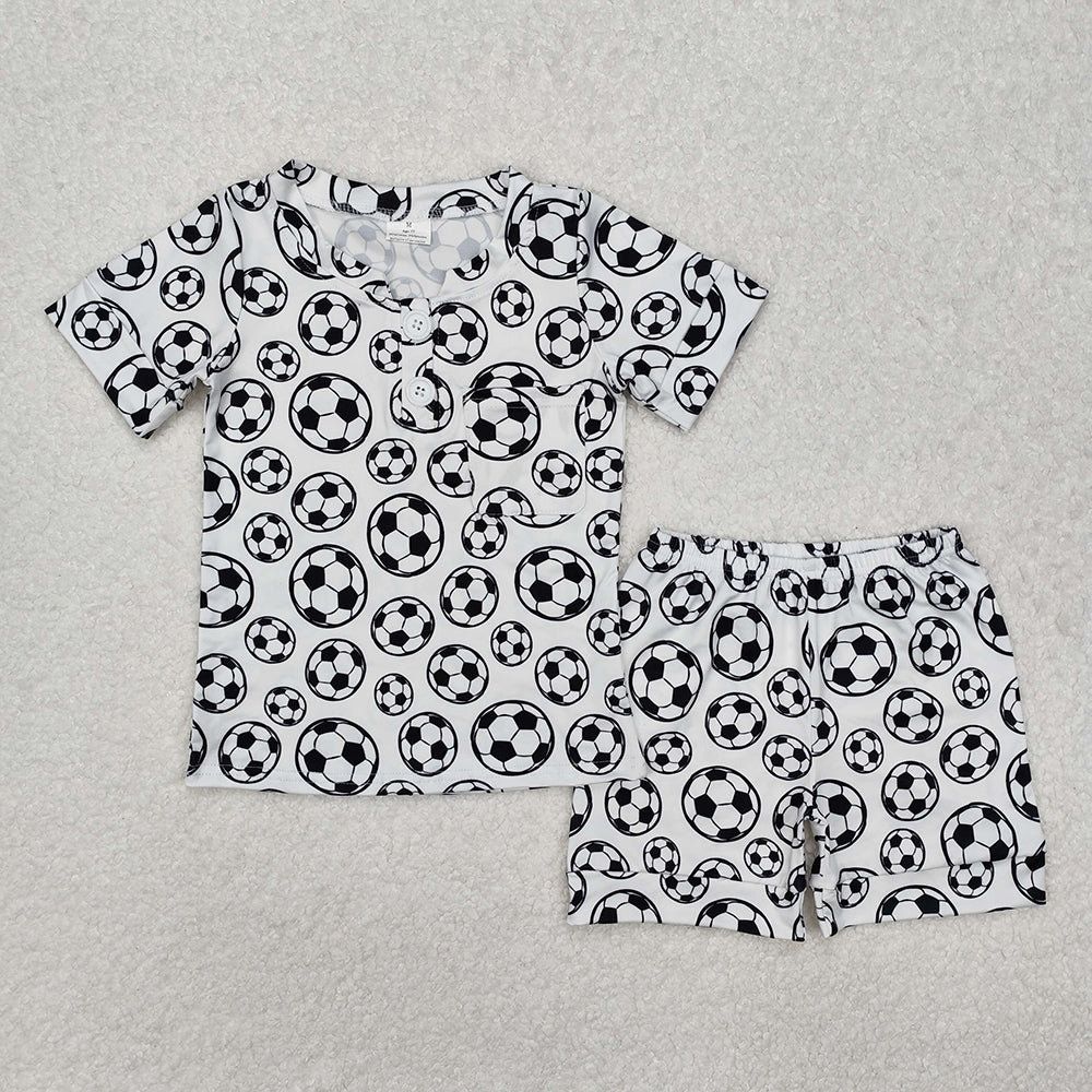 BSSO1008 baby boys clothes soccer pajamas summer outfits