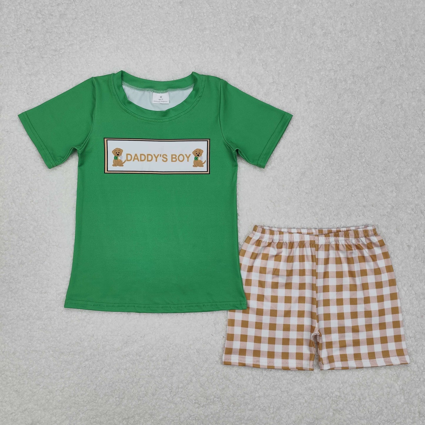 Sibling Baby Boys Short Sleeve I Love Dad and Mom Top Shorts Clothes Sets