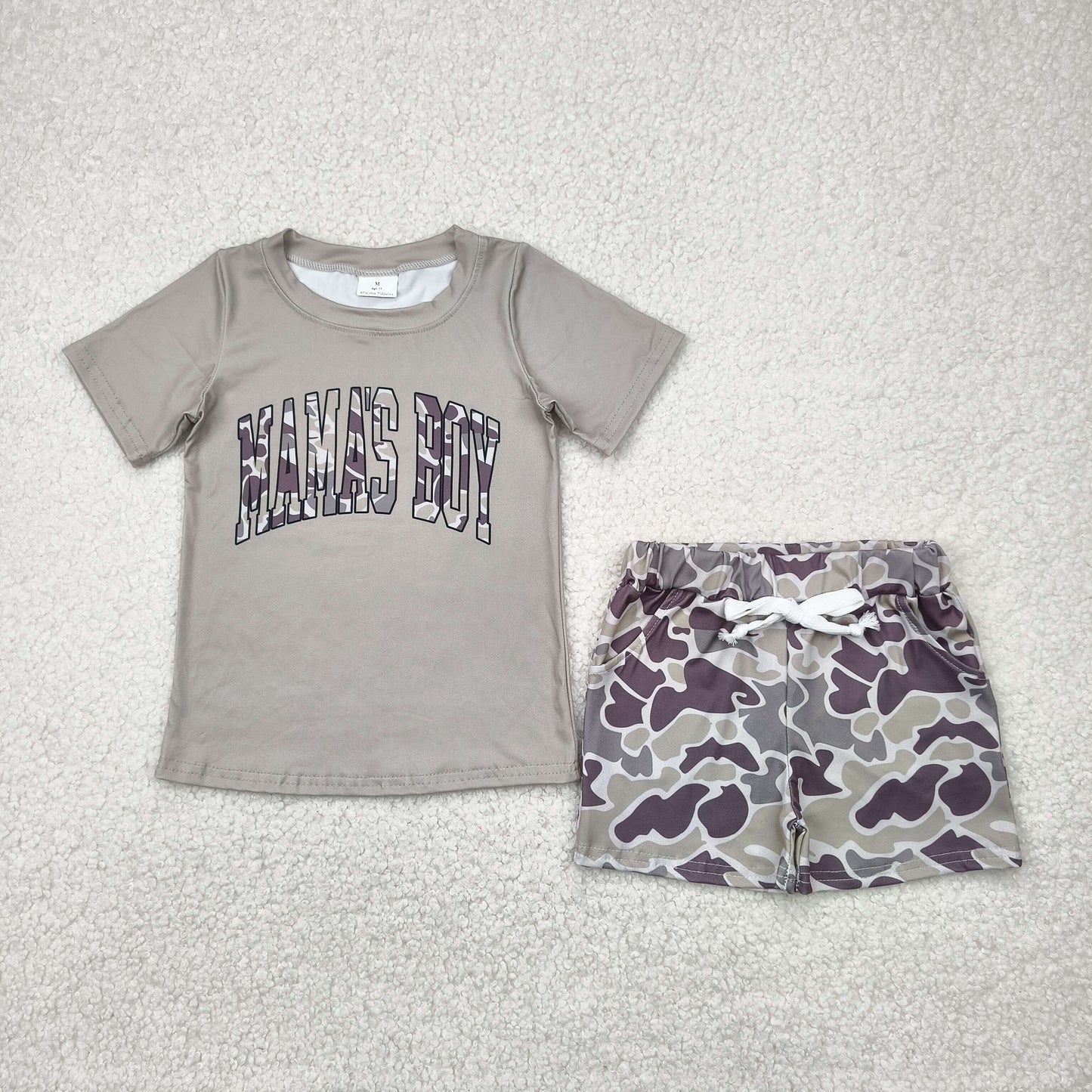 Sibling Baby Boys Short Sleeve I Love Dad and Mom Top Shorts Clothes Sets