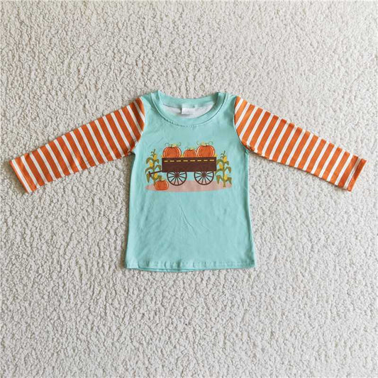 boys fall Pumpkin truck T-shirts BT0030