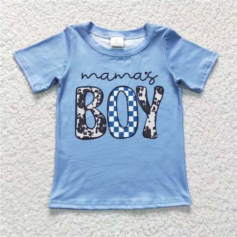Sibling Mama's Boys Girls Lights Flowers Tee Shirts Top