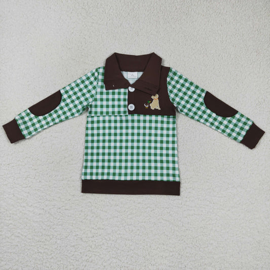BT0301 green jacket boys polo tops