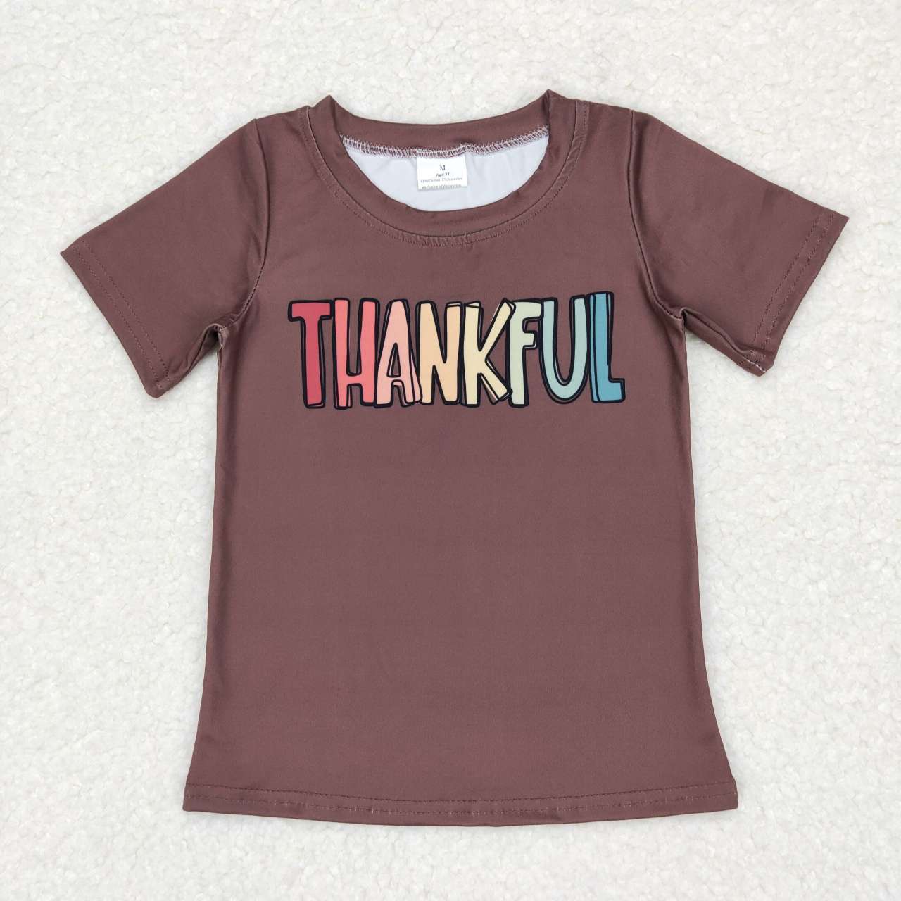 Sibling Baby Boys Girls Turkey Checked Stripe Thanksgiving Tee Shirts Top