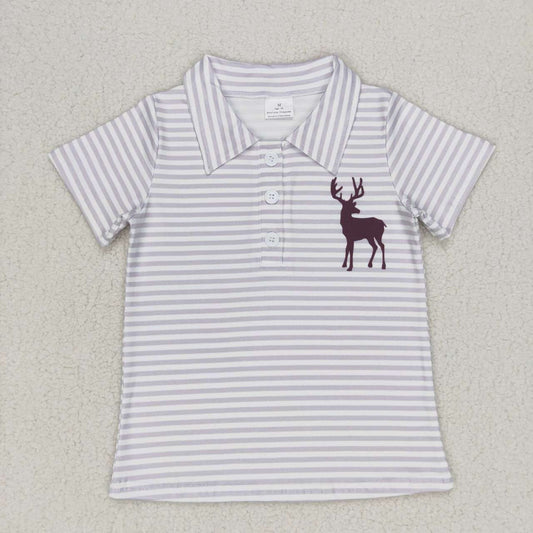 BT0337 baby boy deer short sleeve T-shirt