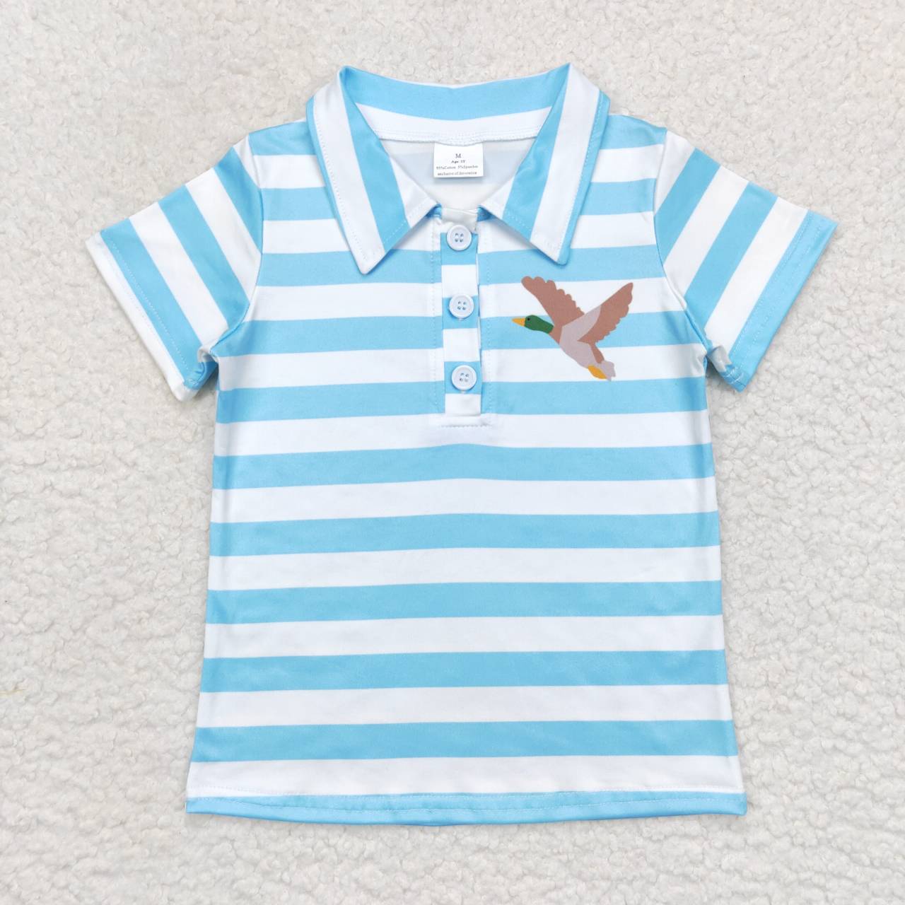 Sibling Baby Boys Western Deer Ducks Hunting Half Button Short Sleeves Polo Shirts Top