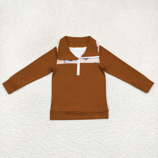 BT0343  Boys Mandarin Duck winter zipper top