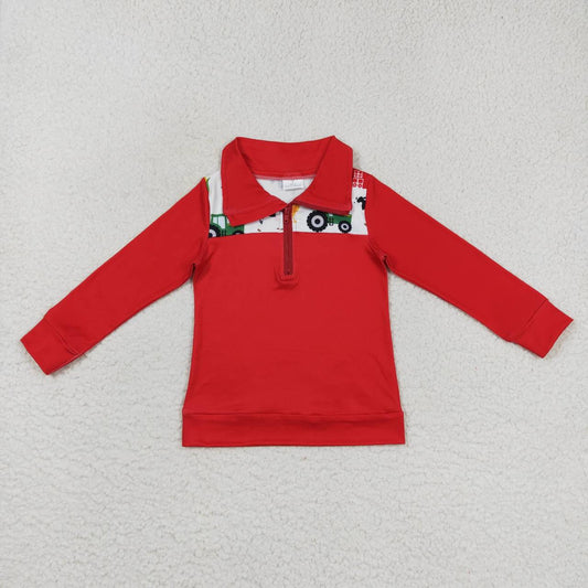 BT0347 Boys farm winter zipper top