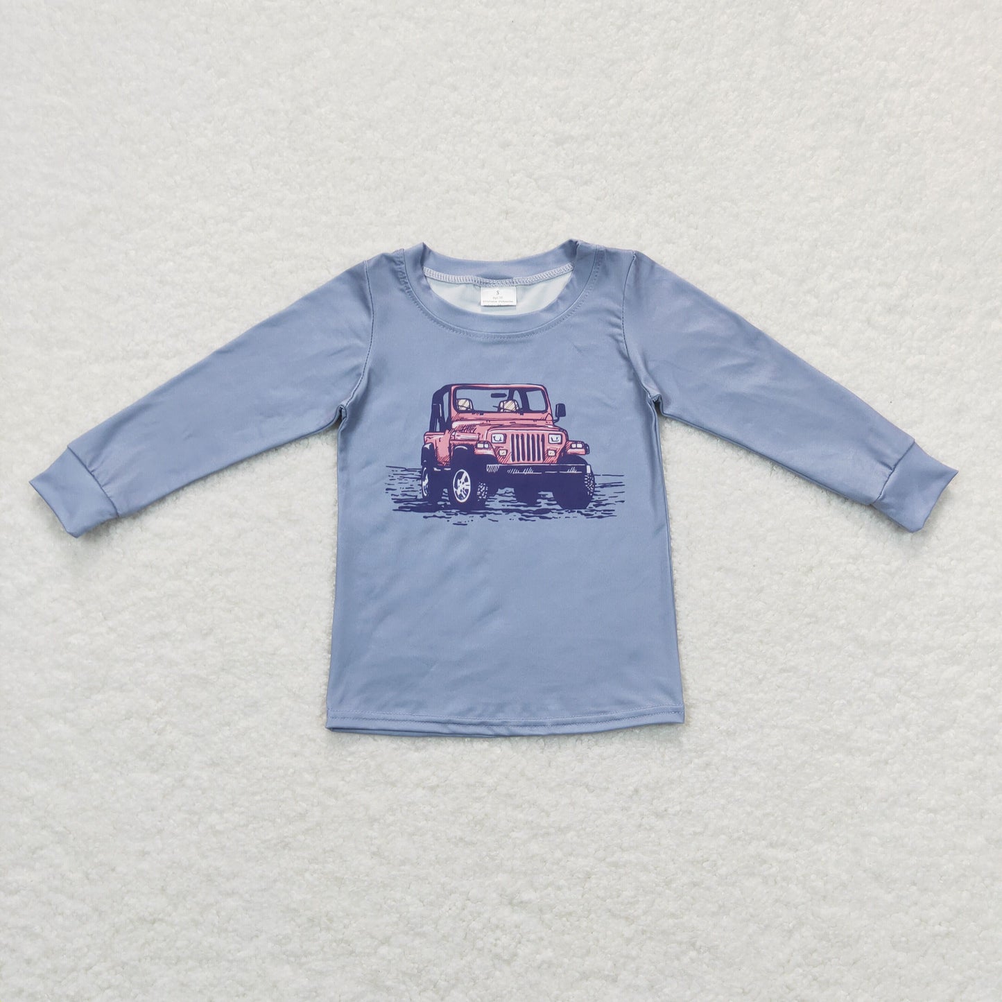 BT0392 boys truck long sleeve t-shirts