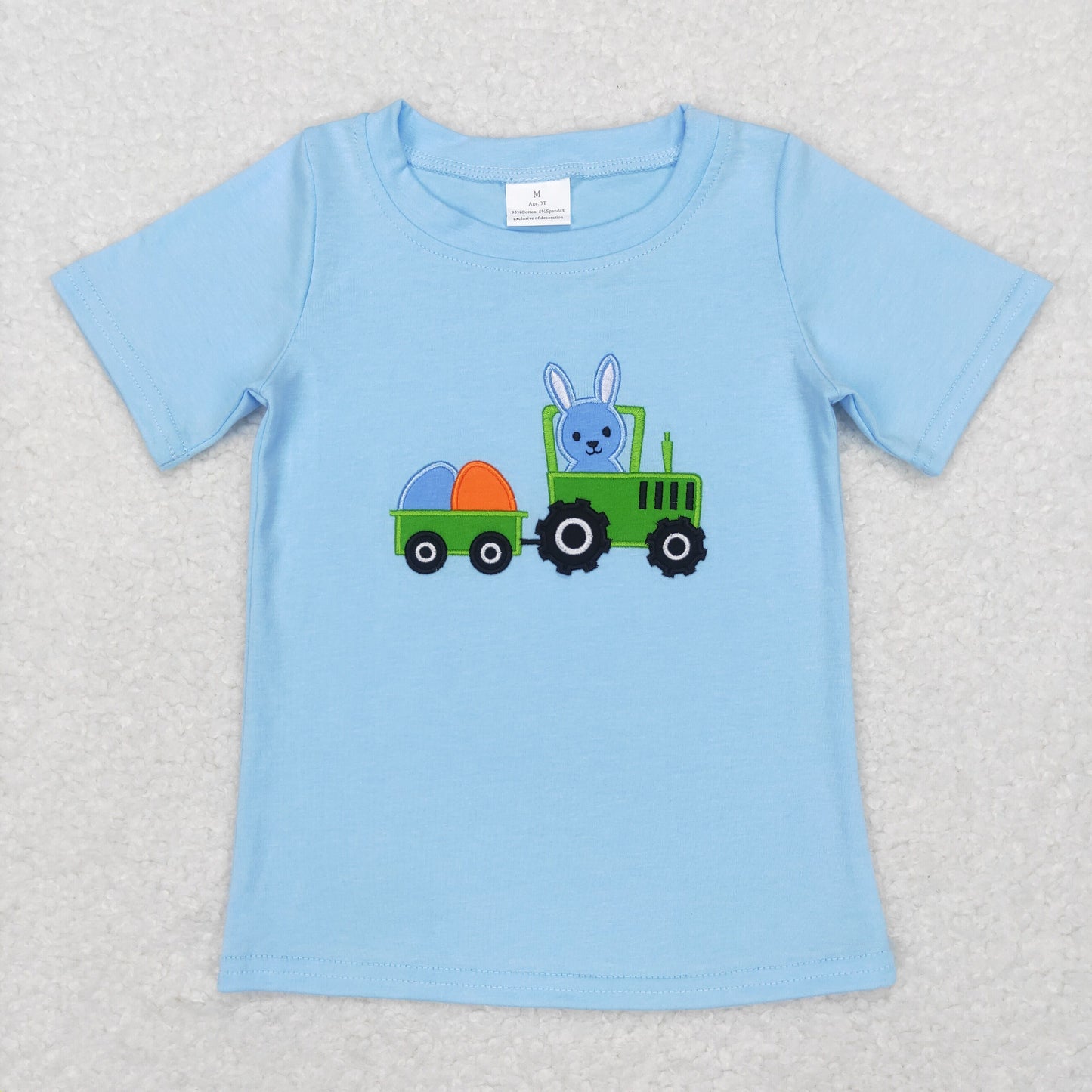 BT0426 toddler boy clothes easter egg bunny boy summer tshirt