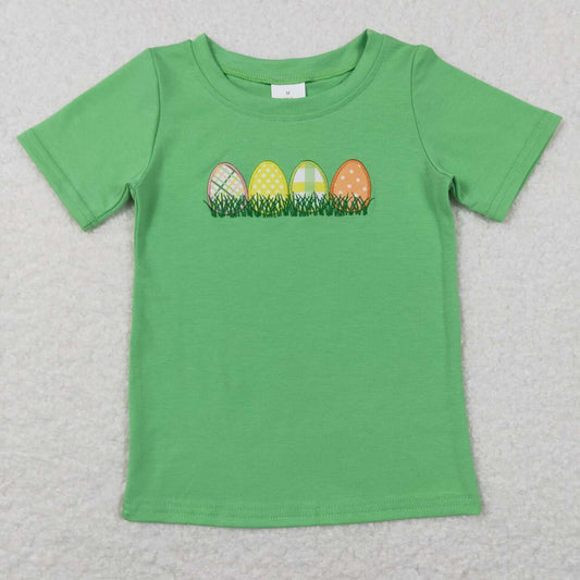 BT0427 toddler boy clothes easter egg boy summer t-shirt