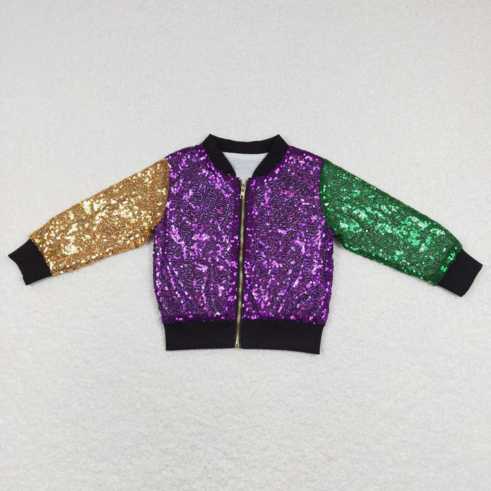 Sibling Baby Boys Sequin Zipper Jackets Top