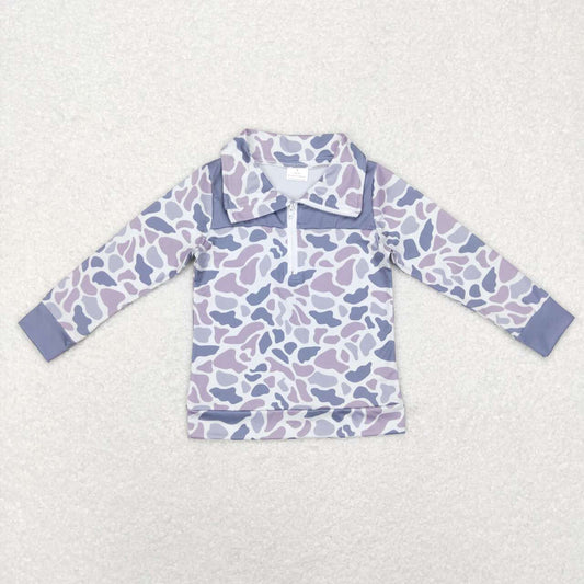 BT0467 baby boy camouflage print boys polo tops