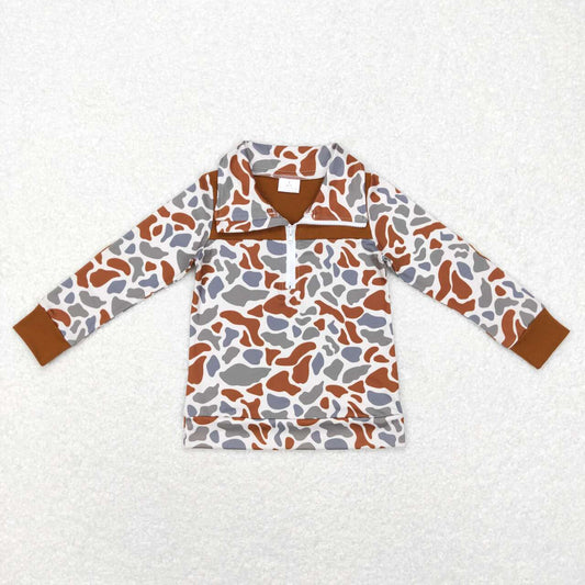 BT0468  baby boy camouflage print boys polo tops