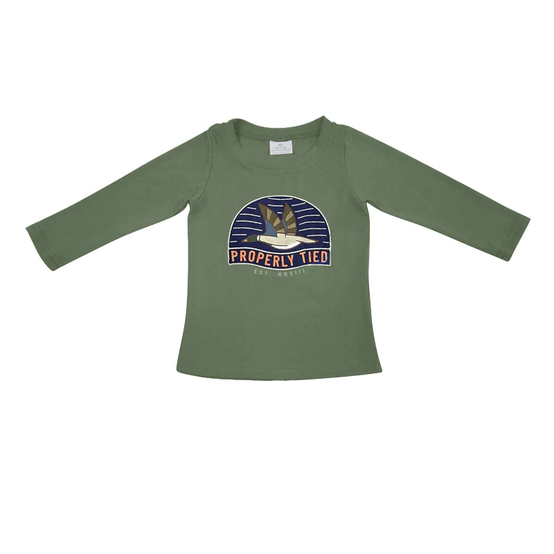 pre-order BT0498 toddler boy clothes mallard boy t-shirt