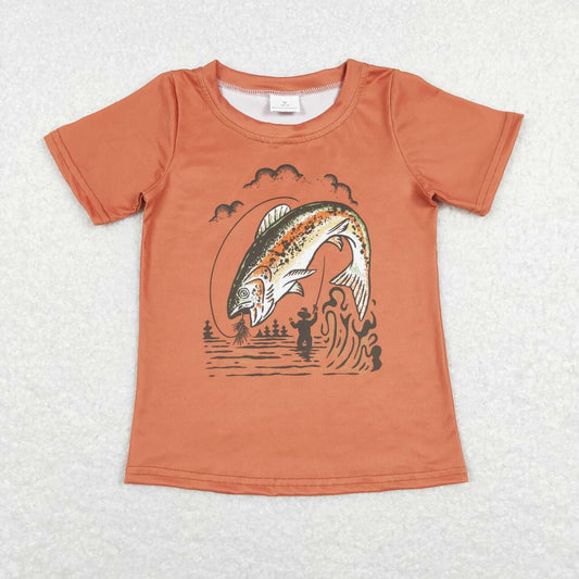 BT0507  baby boy clothes fishing summer tshirt