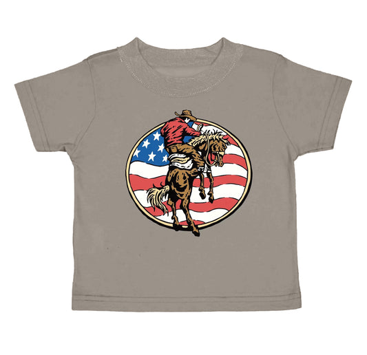 pre-order BT0518 toddler boy clothes cowboy 4th of July summer tshirt