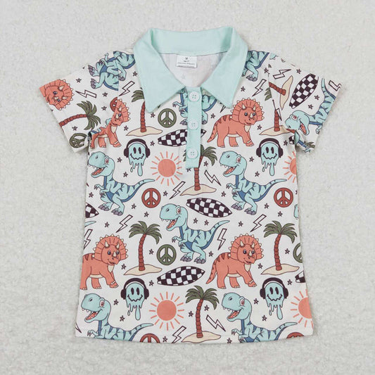 BT0580baby boy clothes dinosaur boy summer tshirt