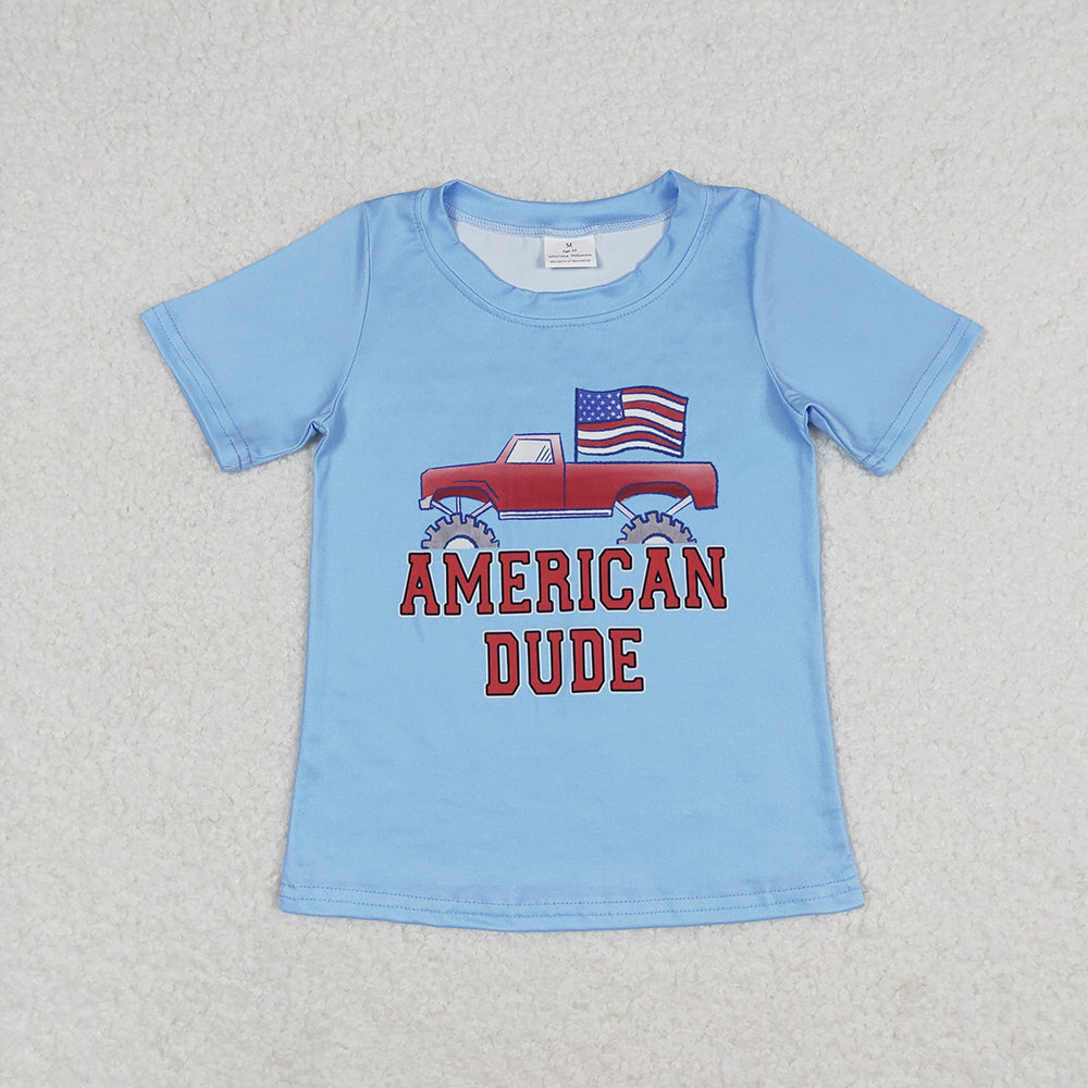 BT0650 baby boys american dude short sleeve summer tshirt